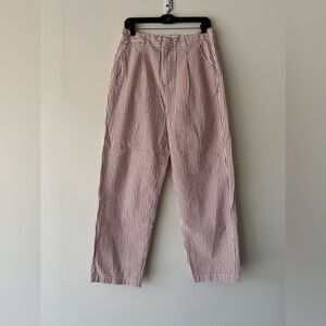 Brixton Trouser Pants High Rise Straight Leg Womens Sz 29 Red White Blue USA